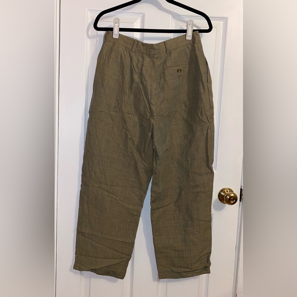 Vintage plaid tailored pants 30